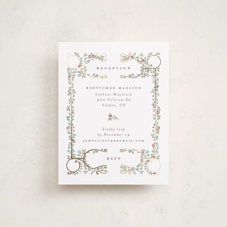 Foil-Pressed Debutante Party Enclosure Cards