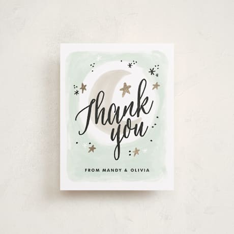 Flat Baby Shower Thank You Cards