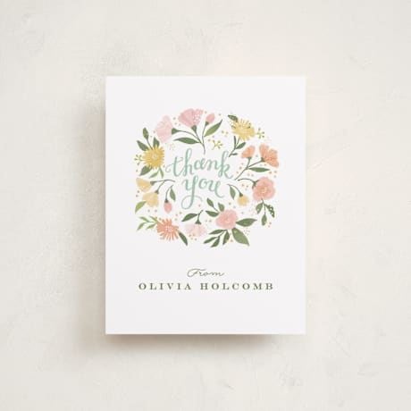 Flat Baby Shower Thank You Cards