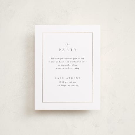 Foil-Pressed Mitzvah Reception Cards