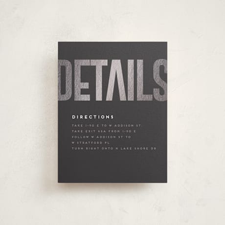 Foil-Pressed Mitzvah Direction Cards