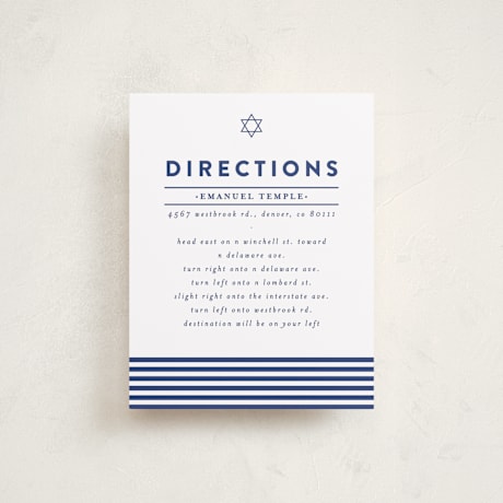 Mitzvah Direction Cards