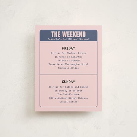 Mitzvah Direction Cards