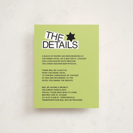 Mitzvah Direction Cards