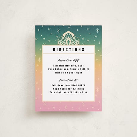 Mitzvah Direction Cards