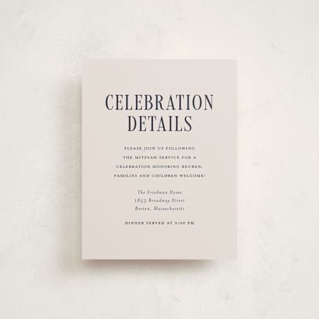 Mitzvah Reception Cards