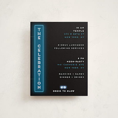 Mitzvah Reception Cards