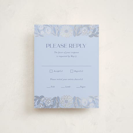 Foil-Pressed Mitzvah RSVP Cards