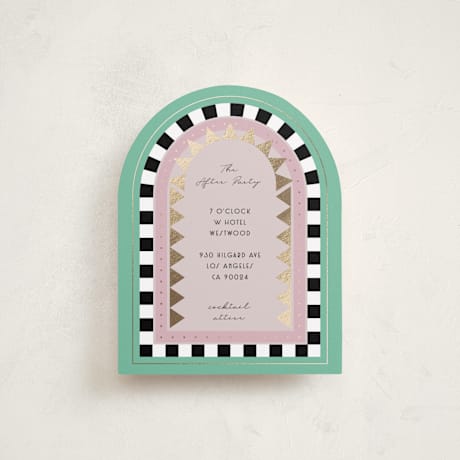 Foil-Pressed Mitzvah Reception Cards