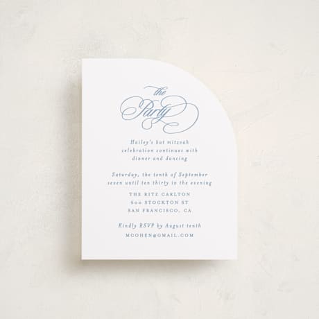 Mitzvah Reception Cards