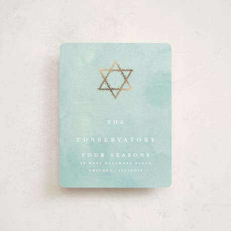 Foil-Pressed Mitzvah Direction Cards