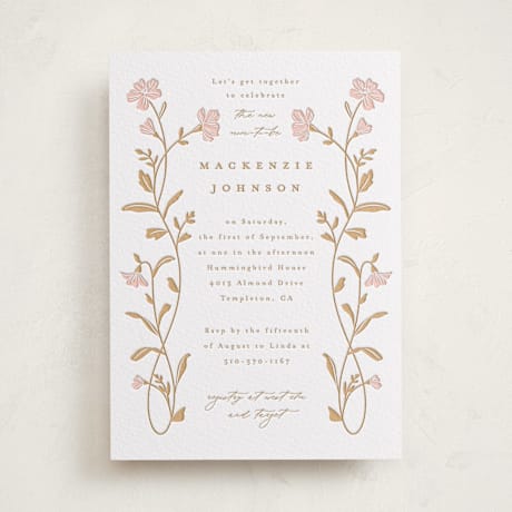 Letterpress Baby Shower Invitations