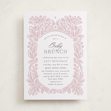 Letterpress Baby Shower Invitations