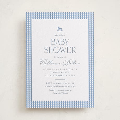 Letterpress Baby Shower Invitations