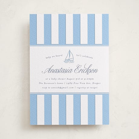 Letterpress Baby Shower Invitations