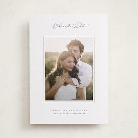 Letterpress Save the Date Photo Mount Cards