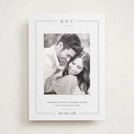 Letterpress Save the Date Photo Mount Cards