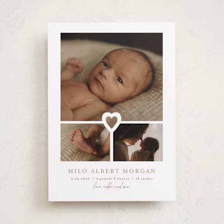 Foil-Pressed Birth Announcements