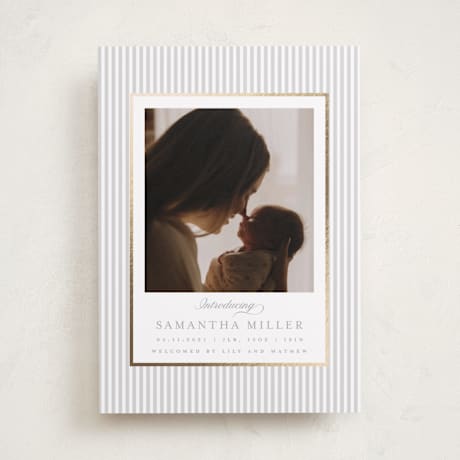 Foil-Pressed Birth Announcements
