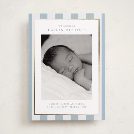 Foil-Pressed Birth Announcements