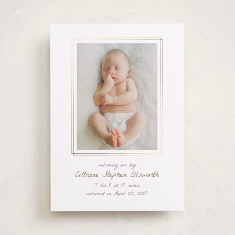 Foil-Pressed Birth Announcements