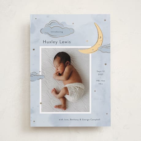Foil-Pressed Birth Announcements