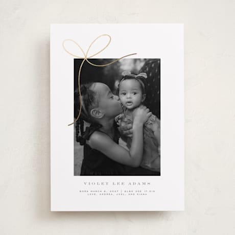 Foil-Pressed Birth Announcements