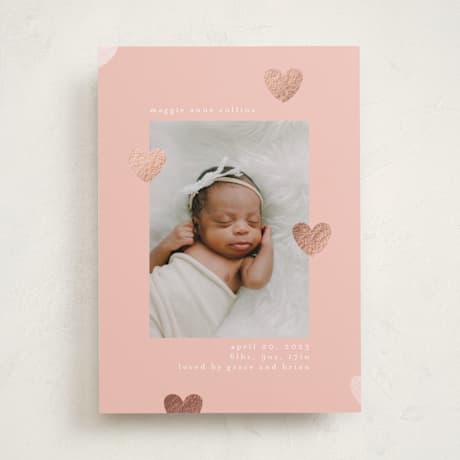 Foil-Pressed Birth Announcements