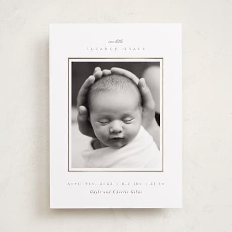 Foil-Pressed Birth Announcements