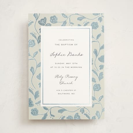 Foil-Pressed Baptism and Christening Invitations