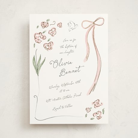 Foil-Pressed Baptism and Christening Invitations