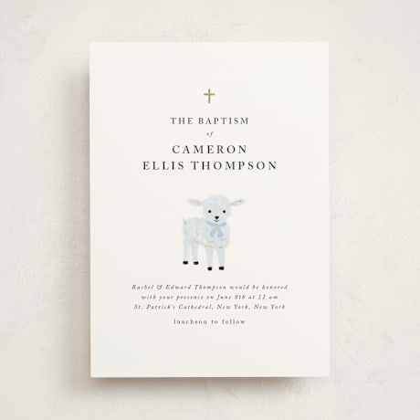 Foil-Pressed Baptism and Christening Invitations