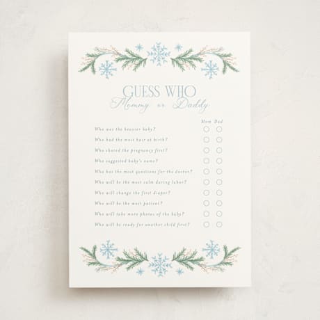 Baby Shower Game Cards