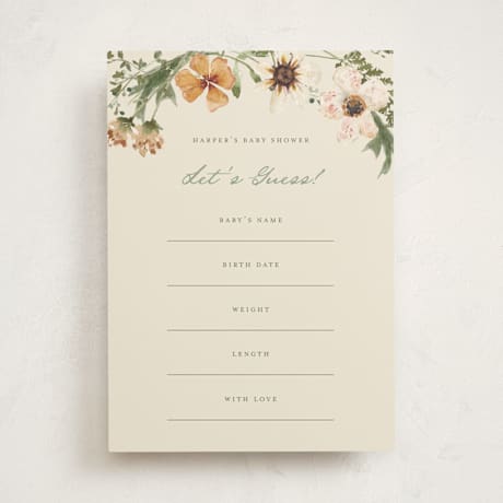 Baby Shower Game Cards