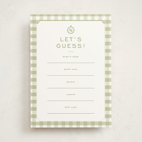 Baby Shower Game Cards