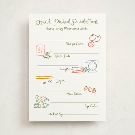Baby Shower Game Cards