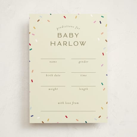 Baby Shower Game Cards