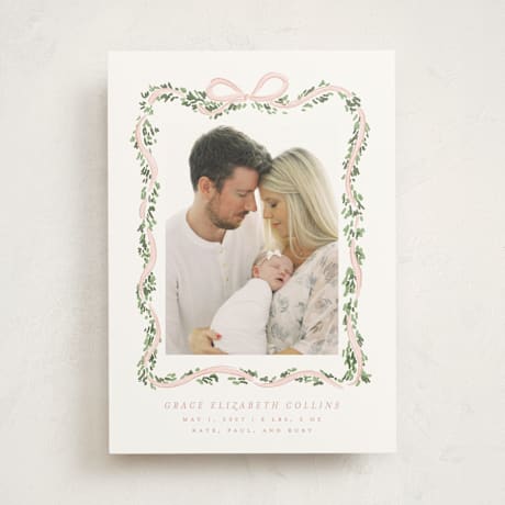 Birth Announcement Photo Mount Cards