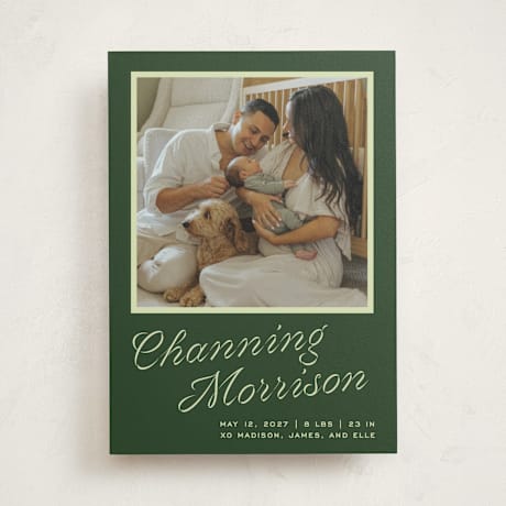 Birth Announcement Photo Mount Cards