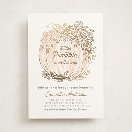 Foil-Pressed Baby Shower Invitations