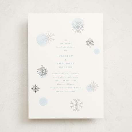 Foil-Pressed Baby Shower Invitations