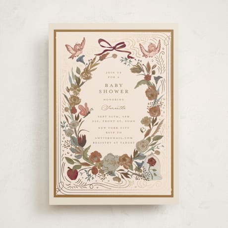 Foil-Pressed Baby Shower Invitations
