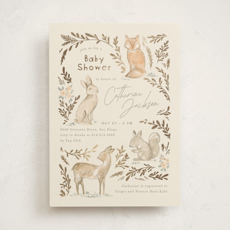 Foil-Pressed Baby Shower Invitations