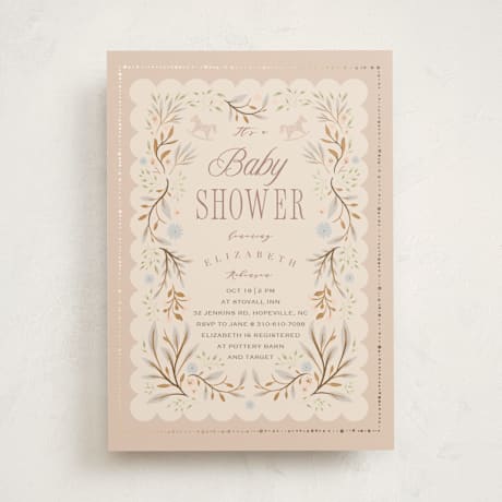 Foil-Pressed Baby Shower Invitations