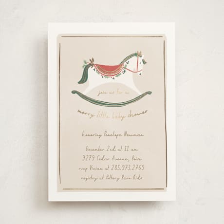Foil-Pressed Baby Shower Invitations