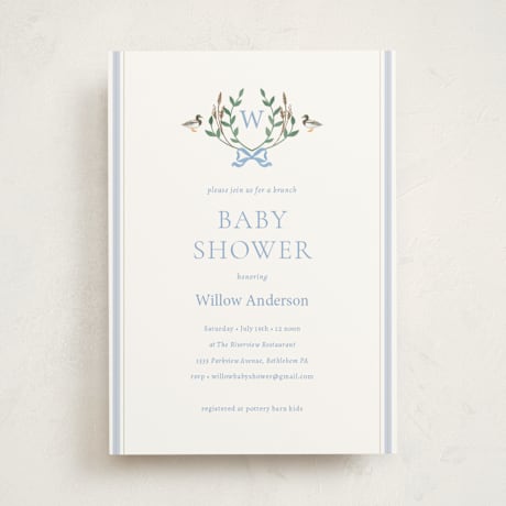 Foil-Pressed Baby Shower Invitations