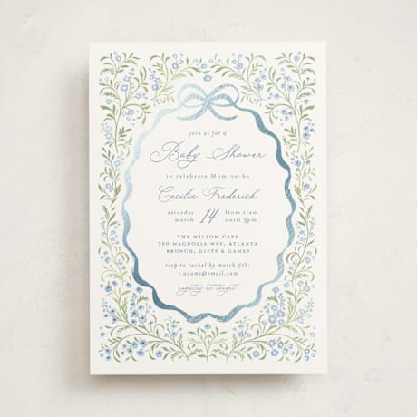 Foil-Pressed Baby Shower Invitations