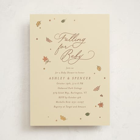 Foil-Pressed Baby Shower Invitations