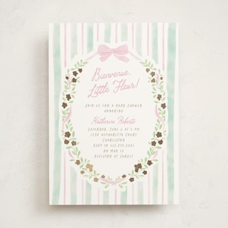 Foil-Pressed Baby Shower Invitations