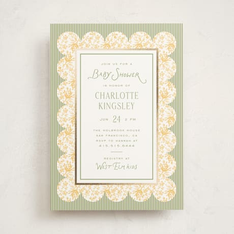 Foil-Pressed Baby Shower Invitations